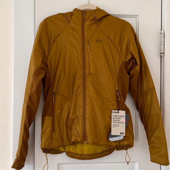 REI Flash Insulated Hybrid Jacket, S, Golden Olive color, NWT - Picture 1 of 7